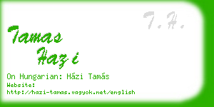tamas hazi business card