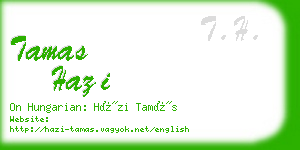 tamas hazi business card